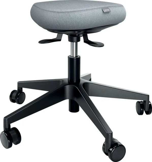 Scaun ergonomic Leitz Ergo, pozitie sezut/ in picioare, inaltime reglabila (47-60 cm), cu roti, sezut mobil