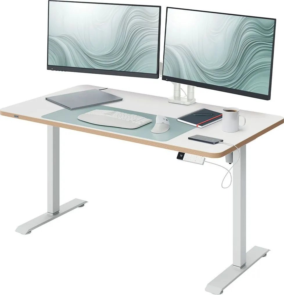 Birou ergonomic Leitz Ergo, electric, 120x70 cm, ajustabil pe inaltime 72-118 cm, certificare FSC