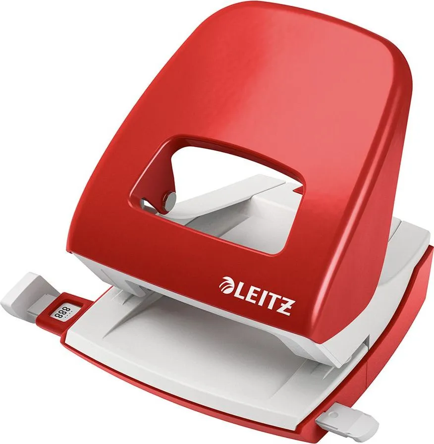Perforator metalic Leitz 5008 NeXXt Series, 30 coli, rosu