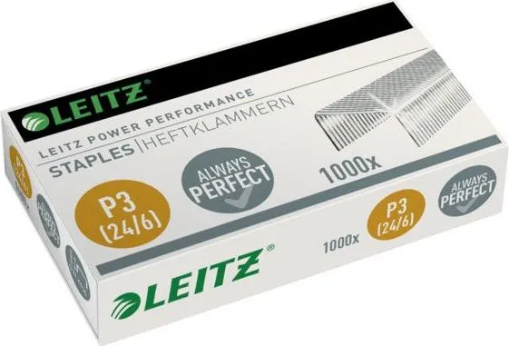 Capse Leitz, Power Performance, 24/6, 1000 bucati/cutie