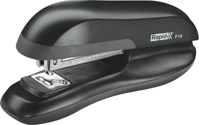 Capsator plastic Rapid F16, 30 coli, cutie, capsare inchisa/deschisa sau tip cui, negru
