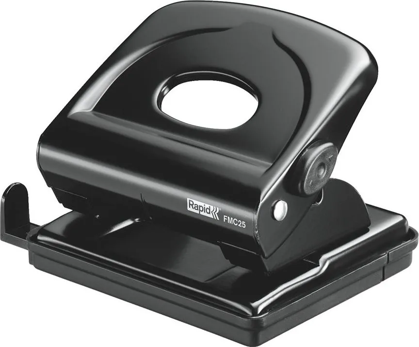 Perforator metalic Rapid FMC25, 25 de coli, cutie, negru