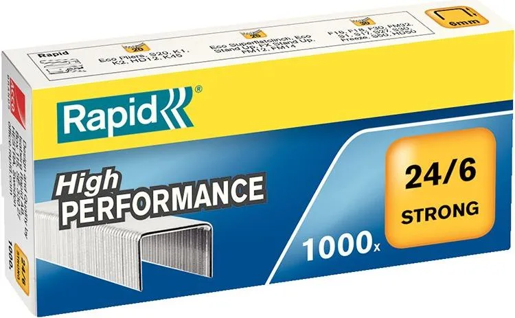 Capse Rapid Strong, 24/6, 2-30 coli, 1000 buc/cutie