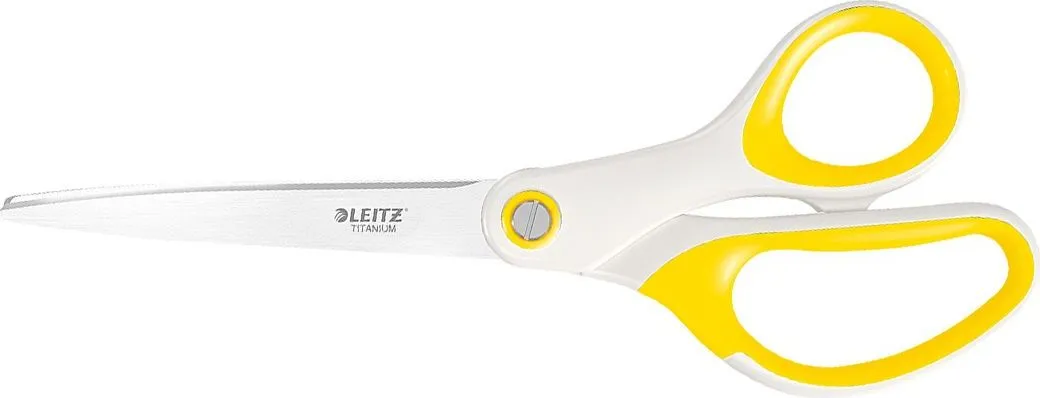 Foarfece pentru birou Leitz WOW Titanium, 20.5 cm, galben