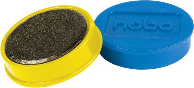 Magneti pentru table NOBO, diametru 38 mm, sustin 20 coli, 10 bucati/set, diverse culori