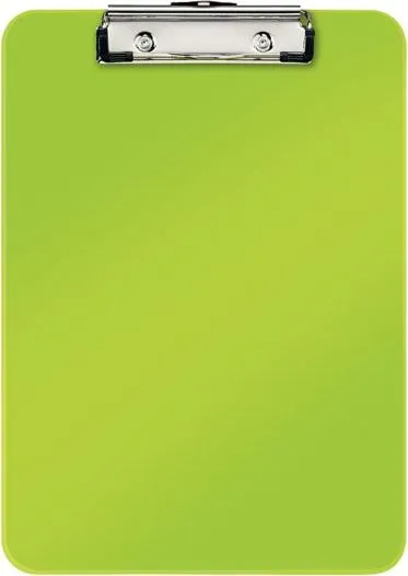 Clipboard Leitz WOW, simplu, PS, A4, 100 coli, verde
