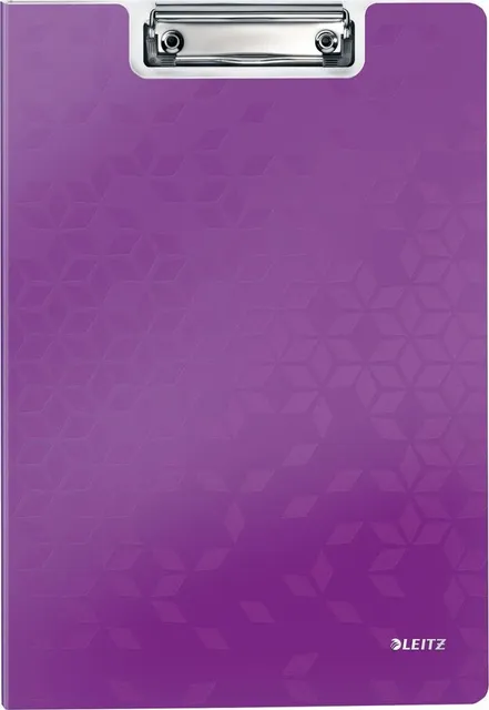 Clipboard Leitz WOW, dublu, polyfoam, A4, 100 coli, mov