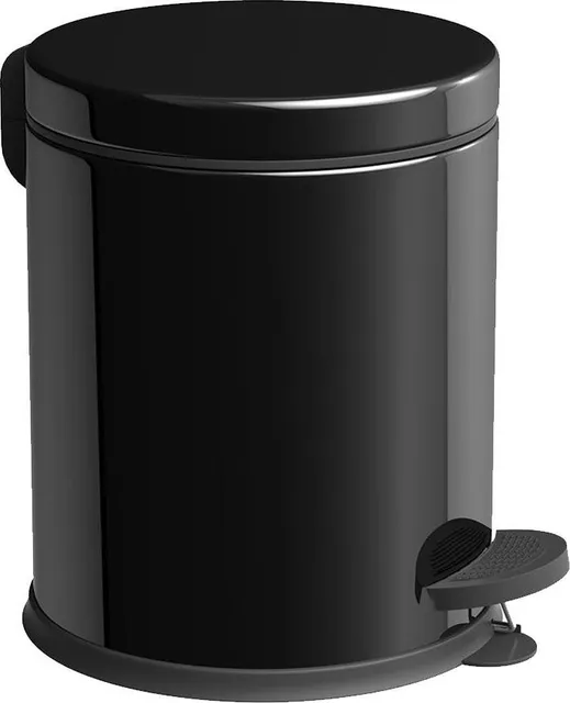 Cos inox cu pedala si galeata interioara, 12 litri, negru
