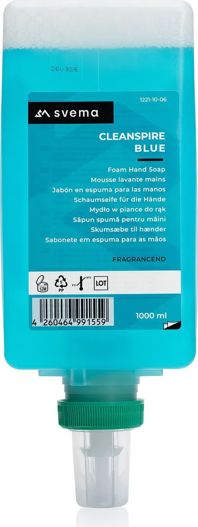 Sapun spuma pentru maini Svema Cleanspire BLUE, cu parfum, cu culoare, 1000 ml