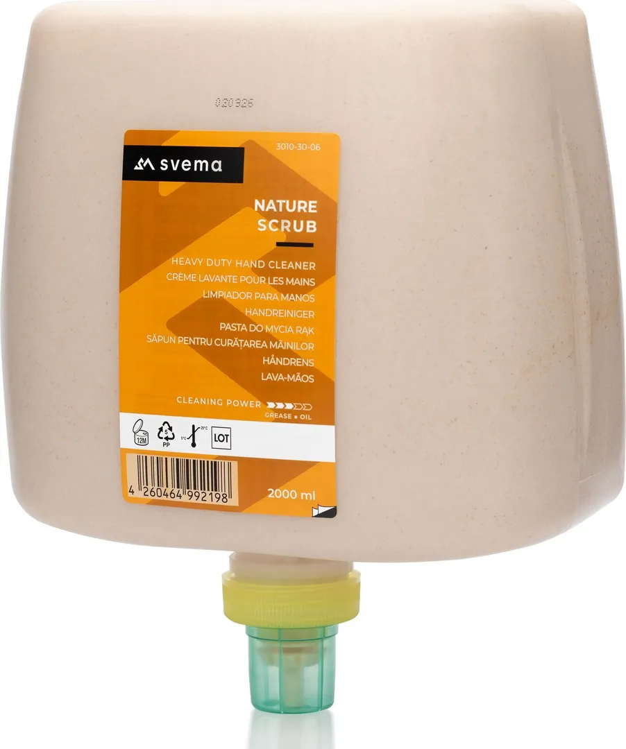 Sapun abraziv pentru maini Svema Nature Scrub, rezerva de 2000 ml, rezerva pentru dozator manual Everest