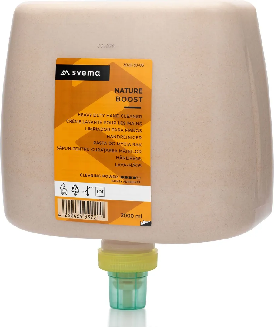 Sapun abraziv pentru maini Svema Nature Boost, rezerva de 2000 ml rezerva pentru dozator manual Everest