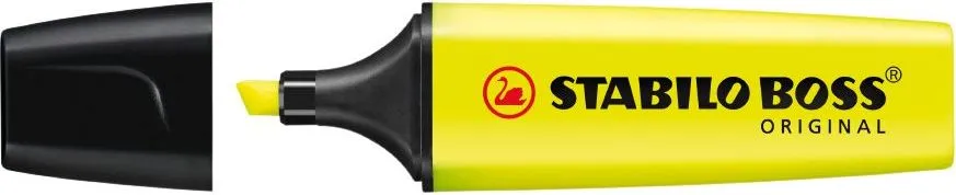 Textmarker Stabilo Boss, varf 2-5 mm, galben
