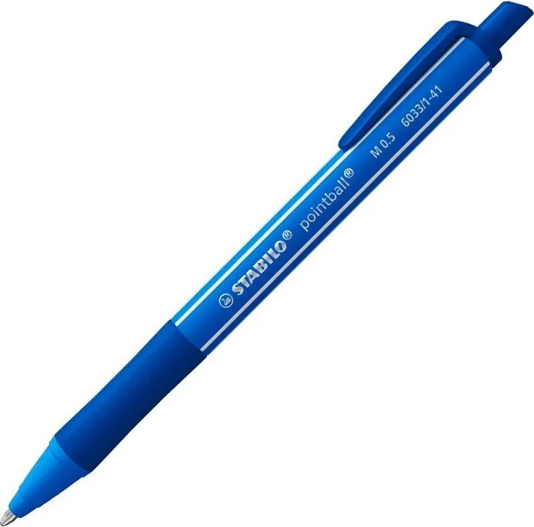 Pix cu mecanism Stabilo Pointball Colorful, 0.5 mm, albastru