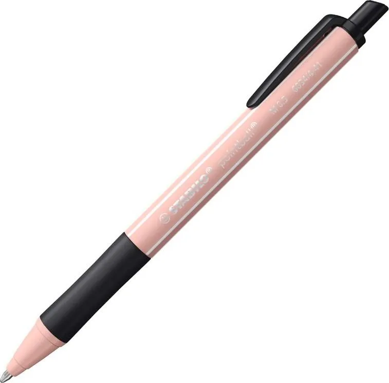 Pix cu mecanism Stabilo Pointball NatureCOLORS Wildflower, 0.5 mm, blush, cerneala albastra