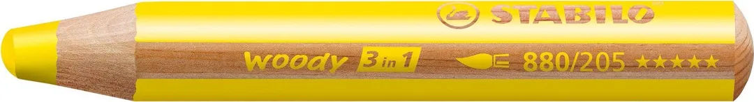 Creion Stabilo Woody 3 in 1, galben