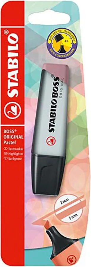 Textmarker Stabilo Boss Original, Pastel grey, blister