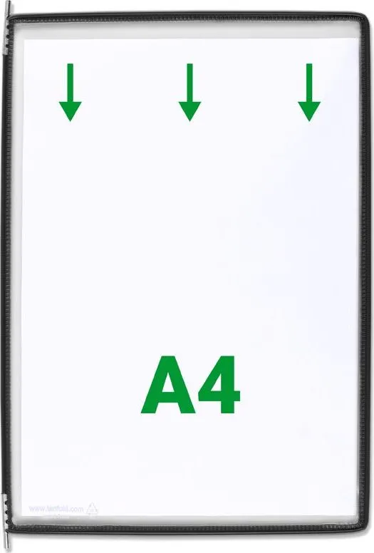 Display Tarifold, A4, 10 bucati/set, negru