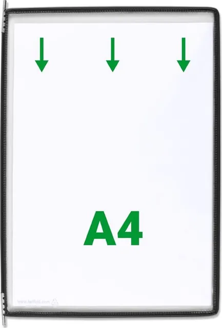 Display Tarifold, A4, 10 bucati/set, negru