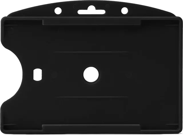 Suport card simplu Tarifold, PP, 60 x 89 mm, negru, 10 bucati/set
