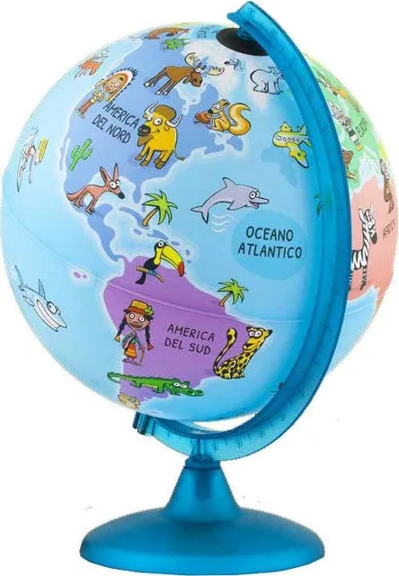 Glob pamantesc iluminat Mapa Mondo, diametrul 25 cm