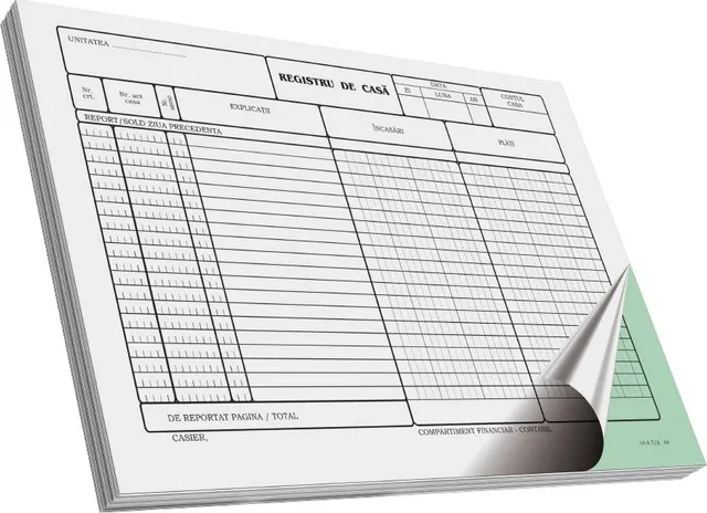 Registru de casa, A4, 50 file, 2 exemplare, 3 bucati/set