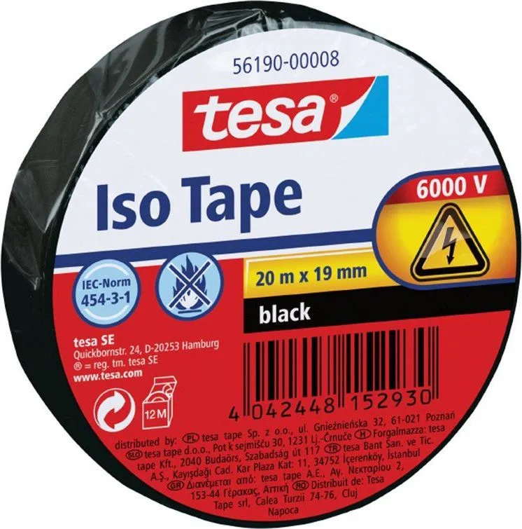 Banda electroizolatoare Tesa, 19 mm x 20 m