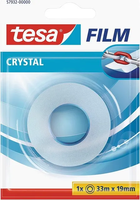 Banda adeziva Tesa Crystal, 19 mm x 33