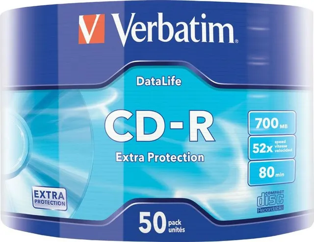 CD-R Verbatim, 52x, 700 MB, 50 bucati/shrink