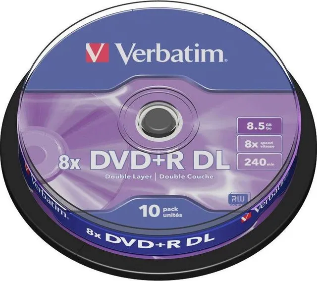 DVD+R double layer Verbatim, 8x, 8.5 GB, 10 bucati/spindle