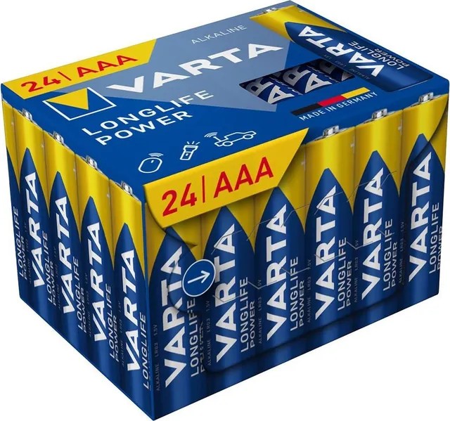 Baterii Varta Longlife Power, AAA, LR3, 24 bucati/set