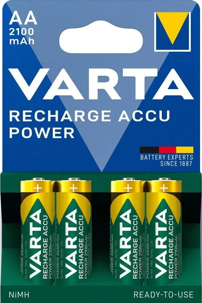 Acumulatori Varta Power, HR6, AA, 2100 mAh, 4 bucati/set