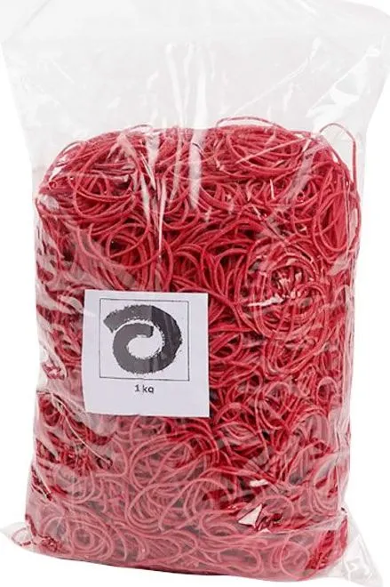 Elastice rosii, 70 mm, 1000 g/punga