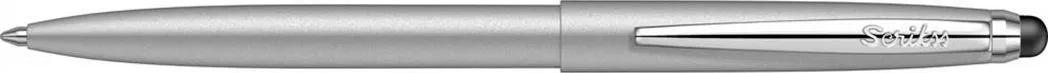 Pix cu mecanism Scrikss Stylus Matt Grey, gri deschis, metalic touch vf M scriere albas