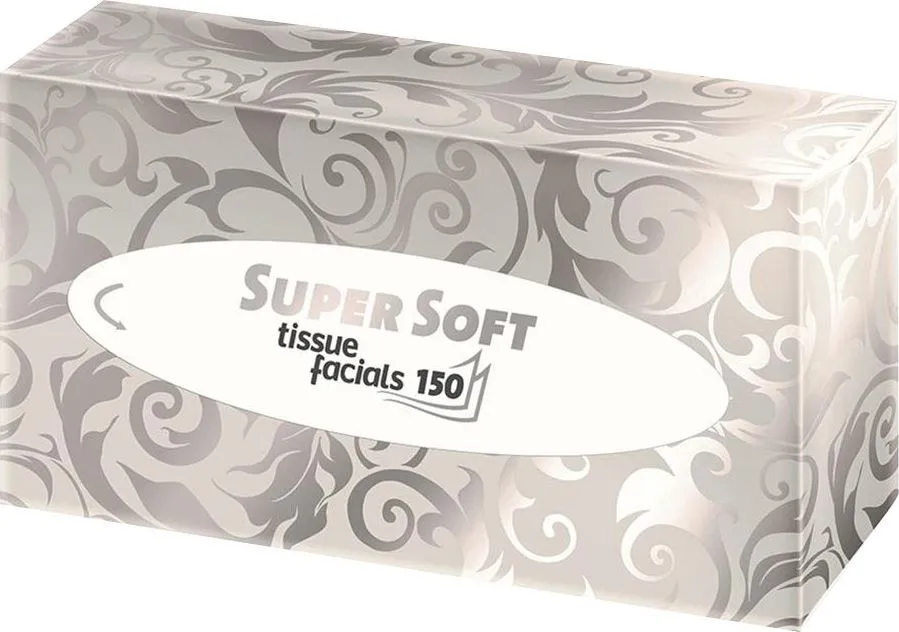 Servetele faciale, Wepa, Supersoft, 2 straturi, albe, 150 bucati/cutie