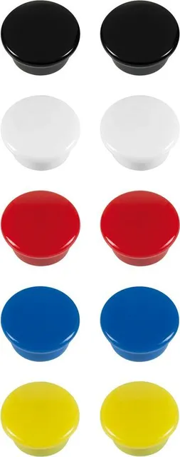 Set 10 magneti Westcott, d15 mm, diverse culori, sustin 3/4 coli, 80g