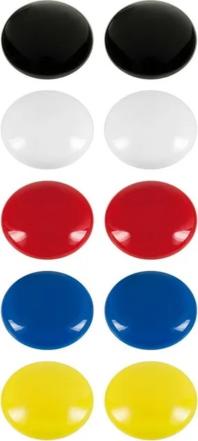 Set 10 magneti Westcott, d25 mm, diverse culori, sustin 4/6 coli, 80g