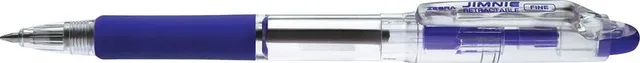Pix cu mecanism Zebra Jimnie, grip, corp plastic, varf 0.7 mm, culoare scriere albastru