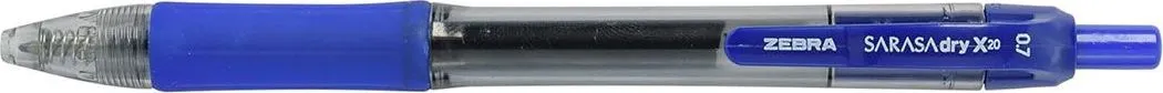 Pix cu mecanism Zebra Sarasa cu gel, grip, corp plastic, varf 0.7 mm, culoarea scrierii albastru