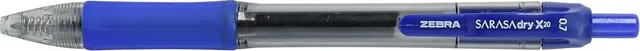 Pix cu mecanism Zebra Sarasa cu gel, grip, corp plastic, varf 0.7 mm, culoarea scrierii albastru
