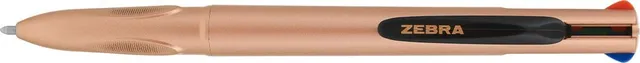 Pix cu mecanism Zebra 4 Colour Smooth, corp plastic, varf 1 mm, scriere 4 culori, albastru, negru, rosu, verde