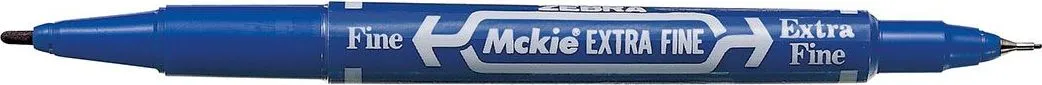 Marker permanent cu doua capete Zebra, Mckie Care, 0.5 mm/1 mm (ZB51862buc)