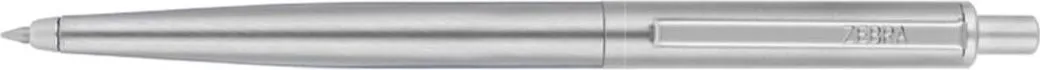 Pix cu mecanism Zebra, 901, 0.7 mm, corp argintiu, scriere albastra