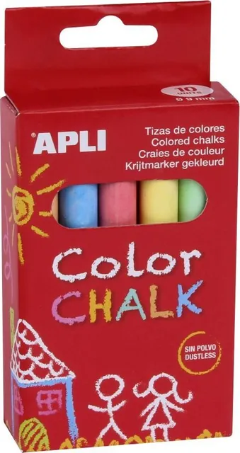 Creta colorata, Apli, 10 buc/set