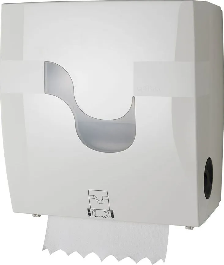 Dispenser Celtex, Megamini New Formatic, pentru prosoape in rola, manual, autocut, alb