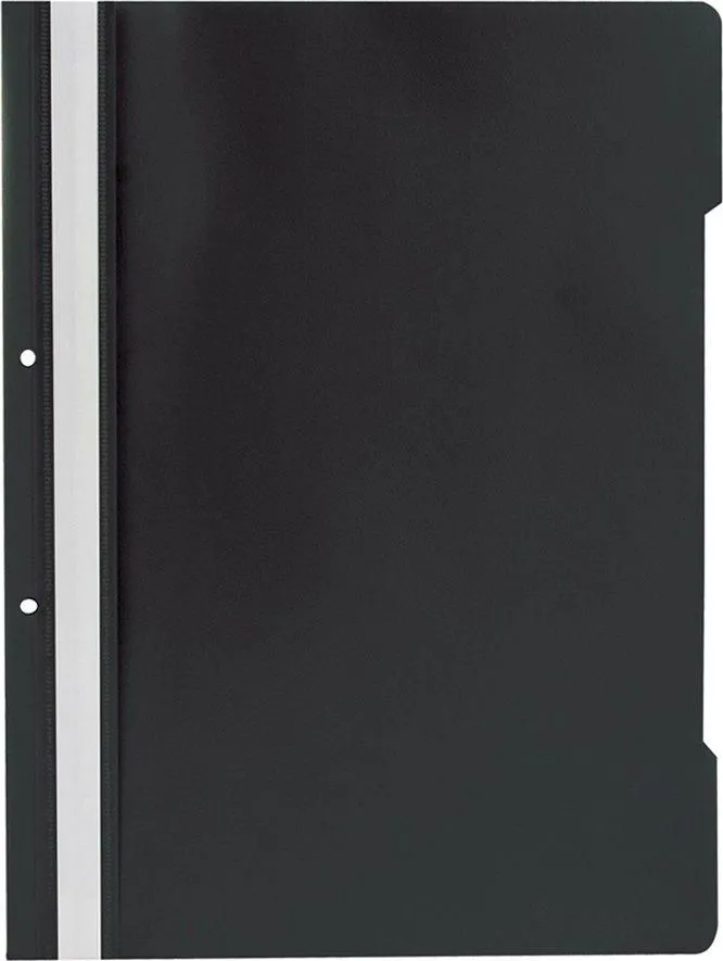 Dosar plastic cu doua gauri, A4, 25 bucati/set, negru