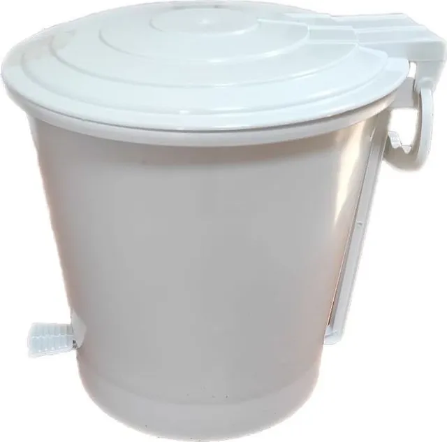 Cos gunoi cu pedala, Ergo, 10 l, alb