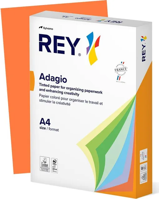 Hartie color REY Adagio, A4, 80 g, 500 coli/top, Orange 21